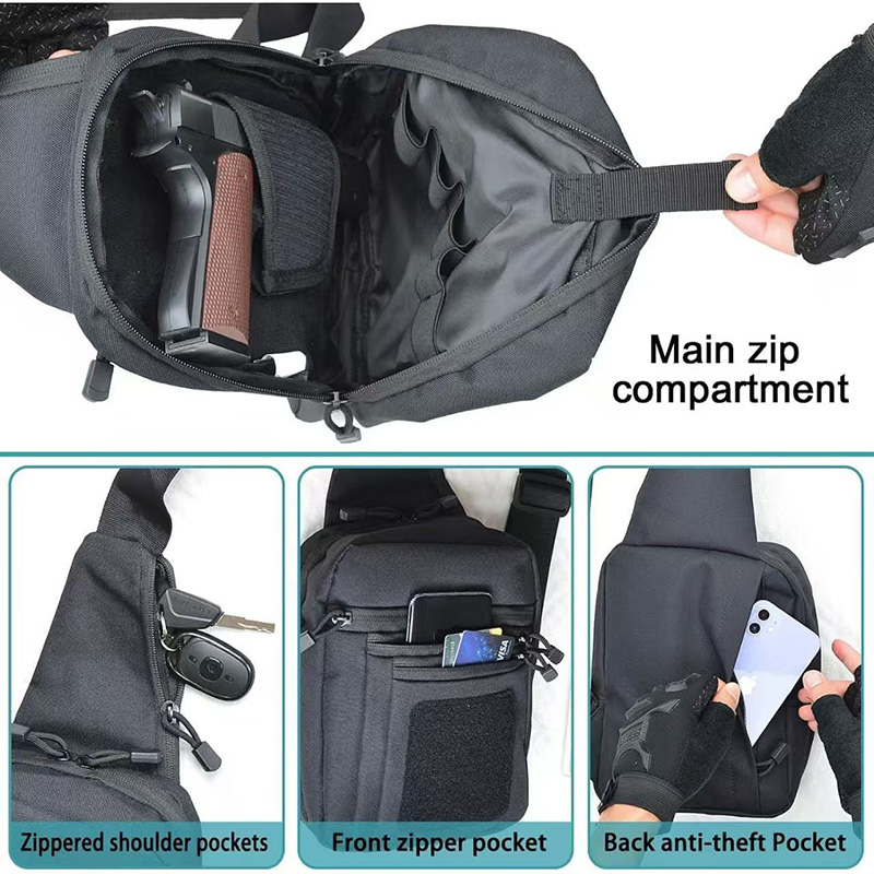 Tactical Pistol Gun Bag Concea - Edc Concealed Carry Sling Bag recension och pris