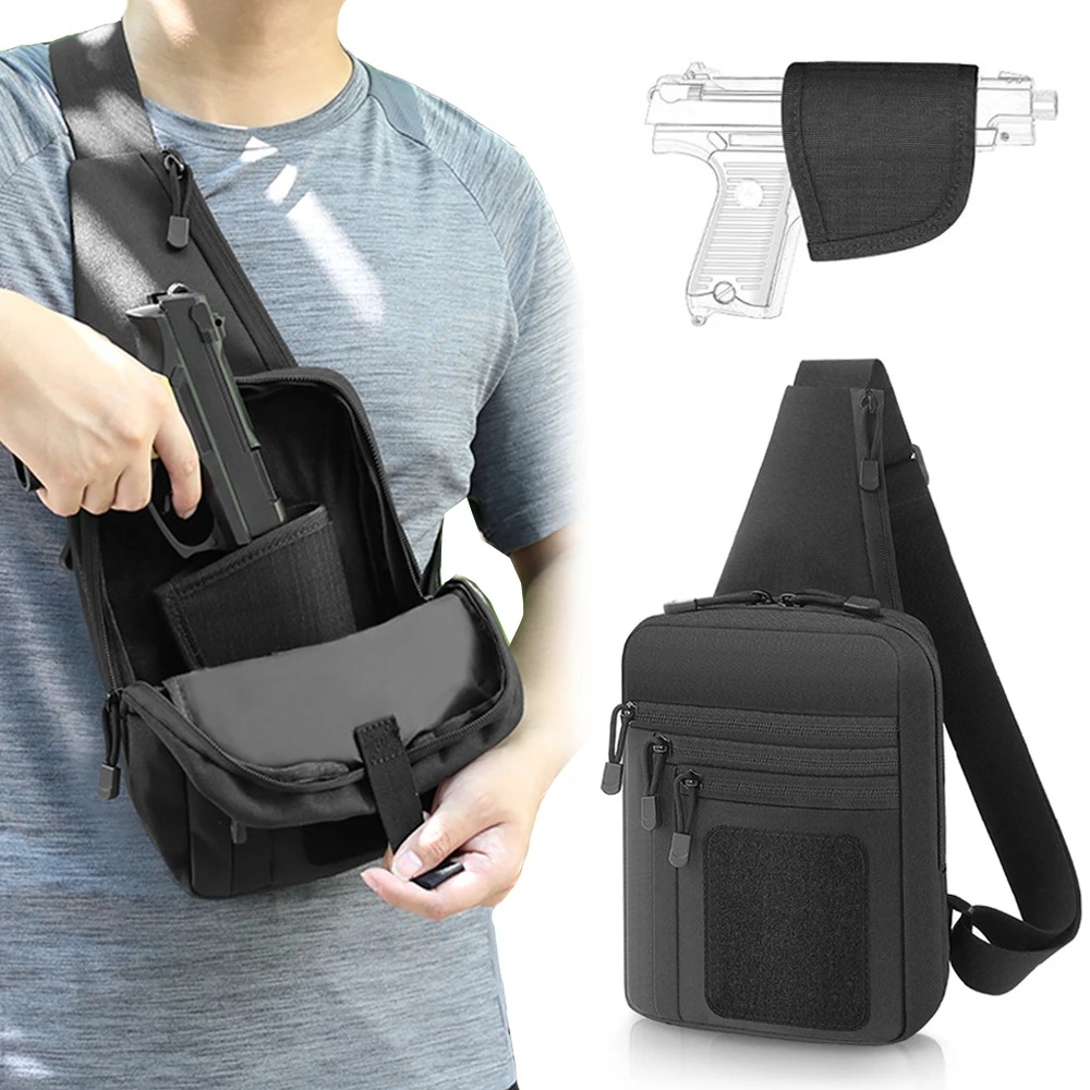 Tactical Pistol Gun Bag Concea - Edc Concealed Carry Sling Bag recension och pris