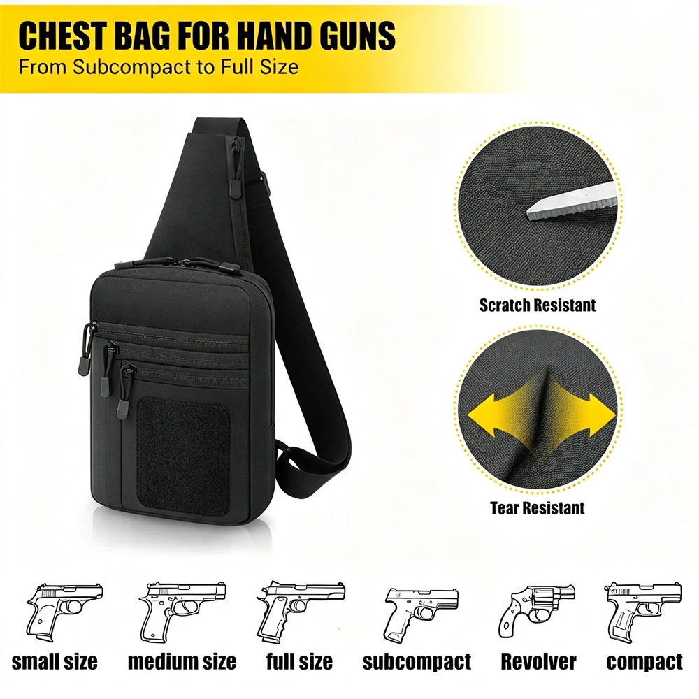 Concealed Carry Chest Gun Bag  - Edc Concealed Carry Sling Bag recension och pris