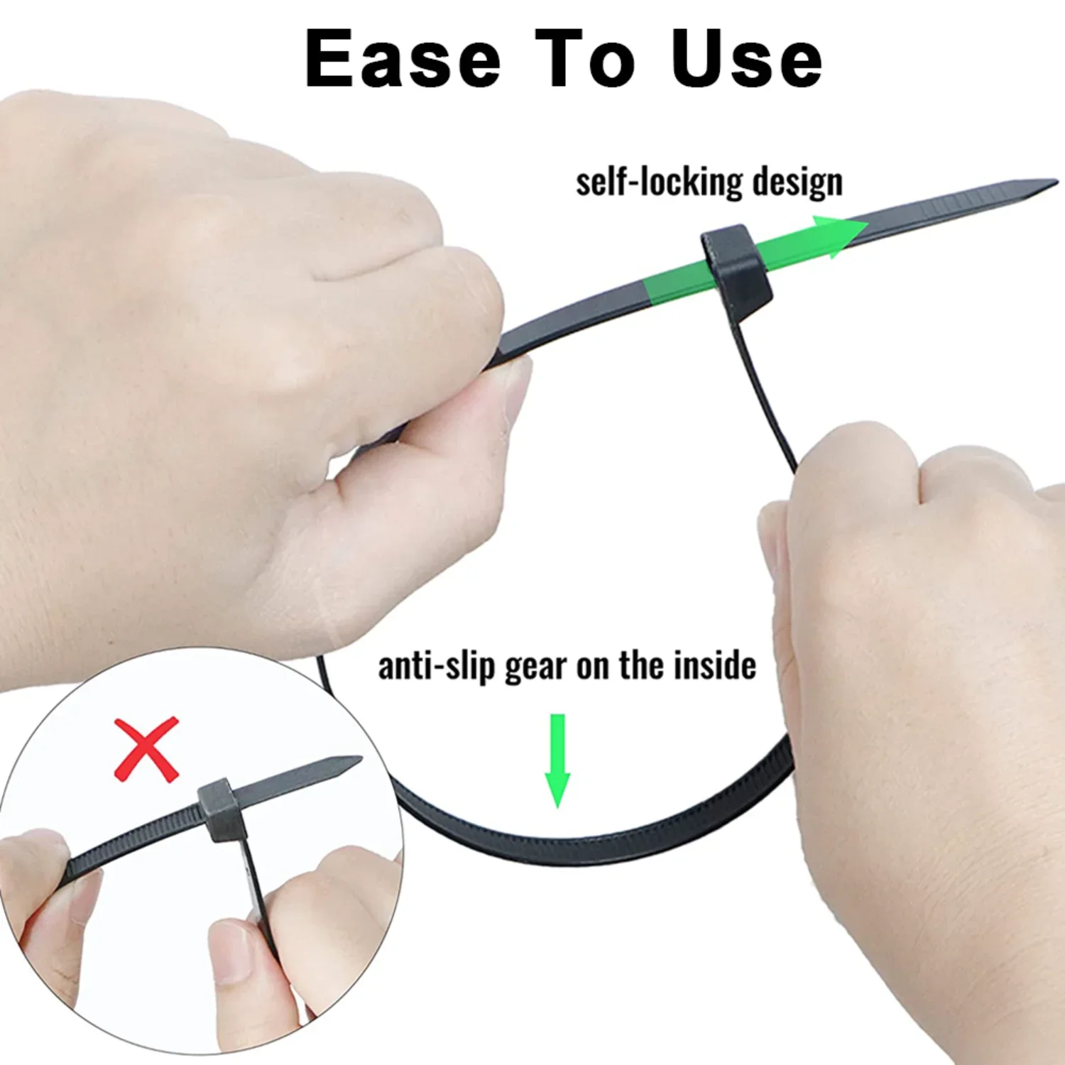 Nylon Cable Ties Reusable Self - Gear Tie Reusable recension och pris