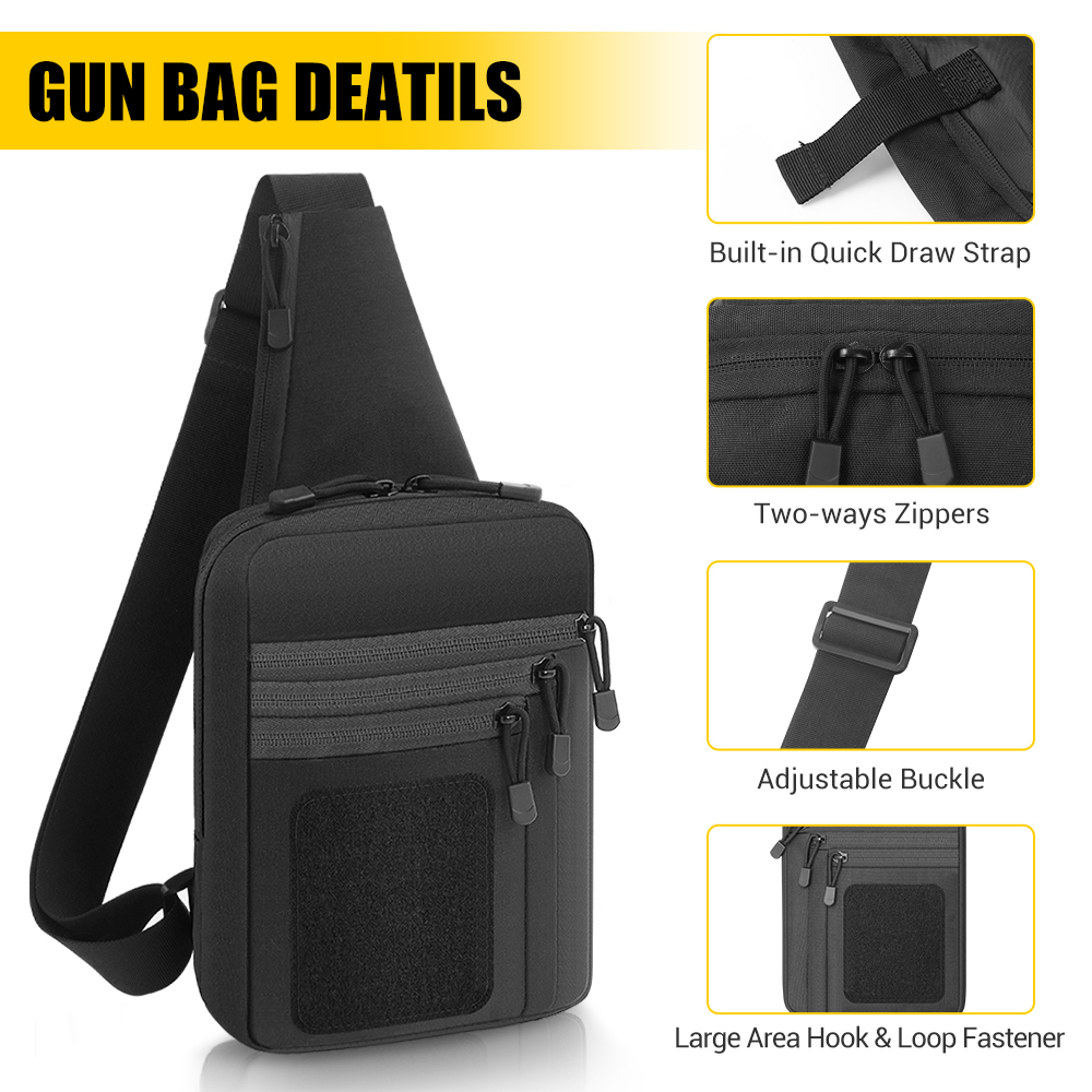 Tactical Pistol Gun Bag Concea - Edc Concealed Carry Sling Bag recension och pris