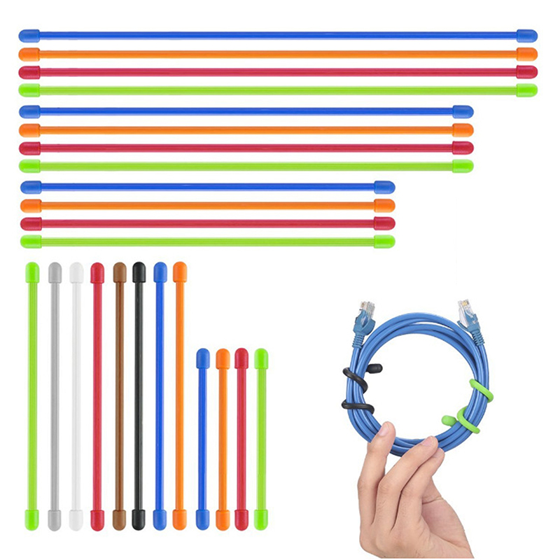 5PCS Silicone Zip Ties, Steel  - Gear Tie Reusable recension och pris