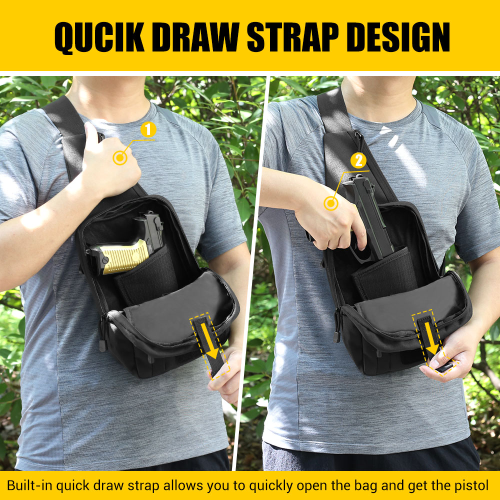 Tactical Pistol Gun Bag Concea - Edc Concealed Carry Sling Bag recension och pris