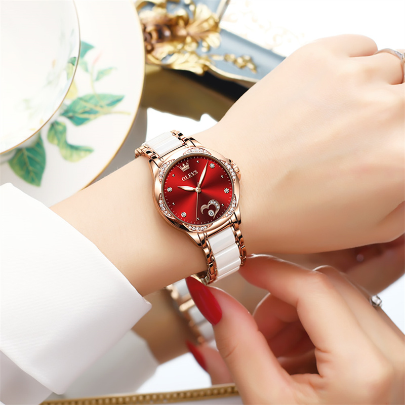 OLEVS Ladies Watch Woman Luxur - Watch Winder Compact recension och pris