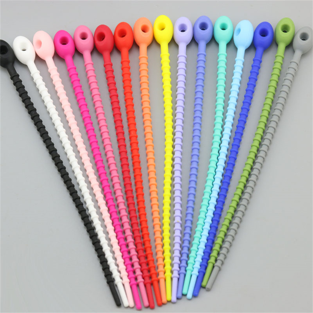 10Pcs/Lot Multi Color Silicone - Gear Tie Reusable recension och pris