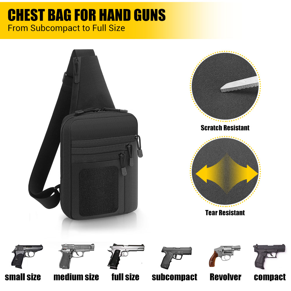 Tactical Pistol Gun Bag Concea - Edc Concealed Carry Sling Bag recension och pris